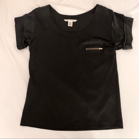 Diane Von Furstenberg Tops - DVF DIANE VON FURSTENBERG - Ray Silk Top, Black